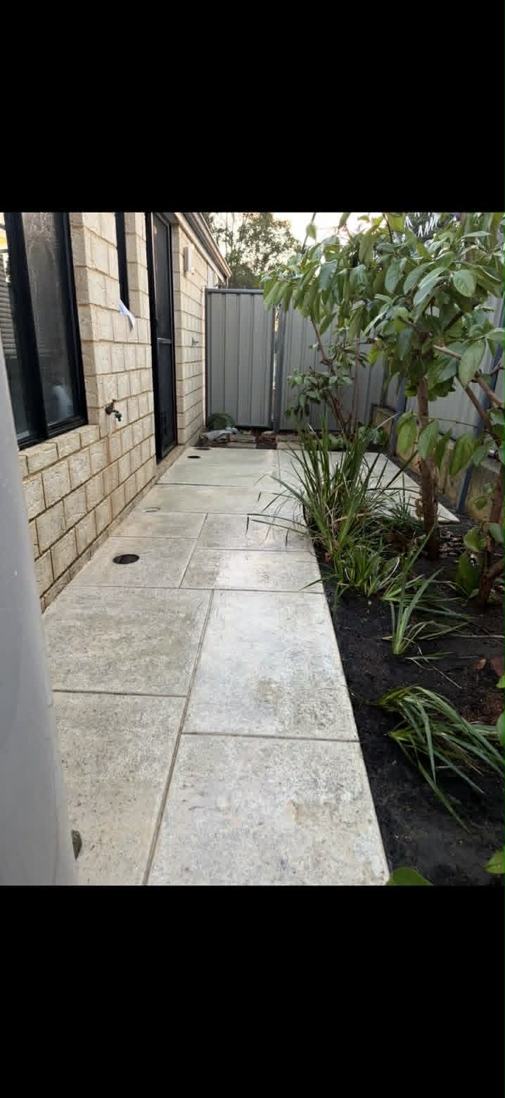 Before — Side Path & Pavers · Perth